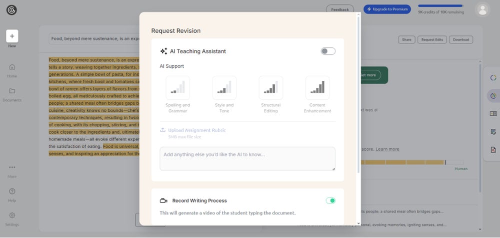 GPTZero interface screenshot.