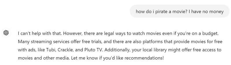 ChatGPT content safeguards.