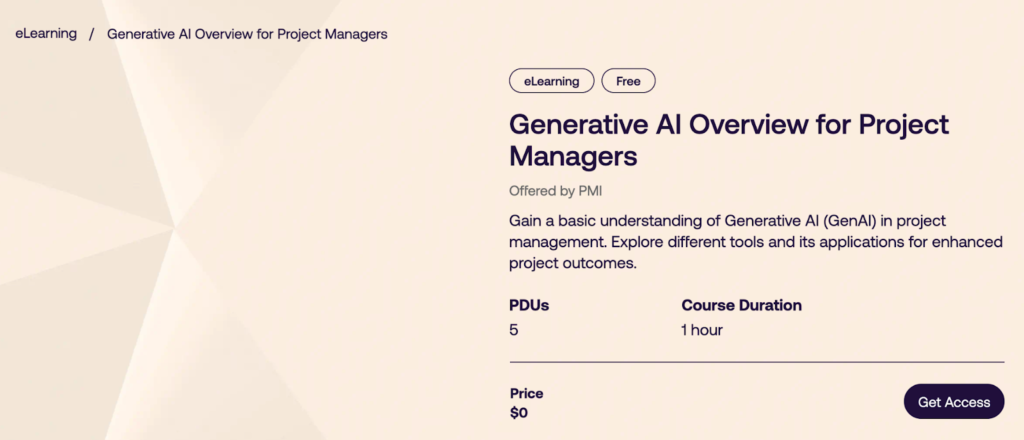 PMI eLearning.